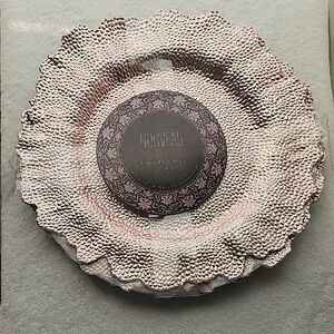 New Nouveau Rose Gold Textured Reef Charger For Plates Scalloped Set Of 4